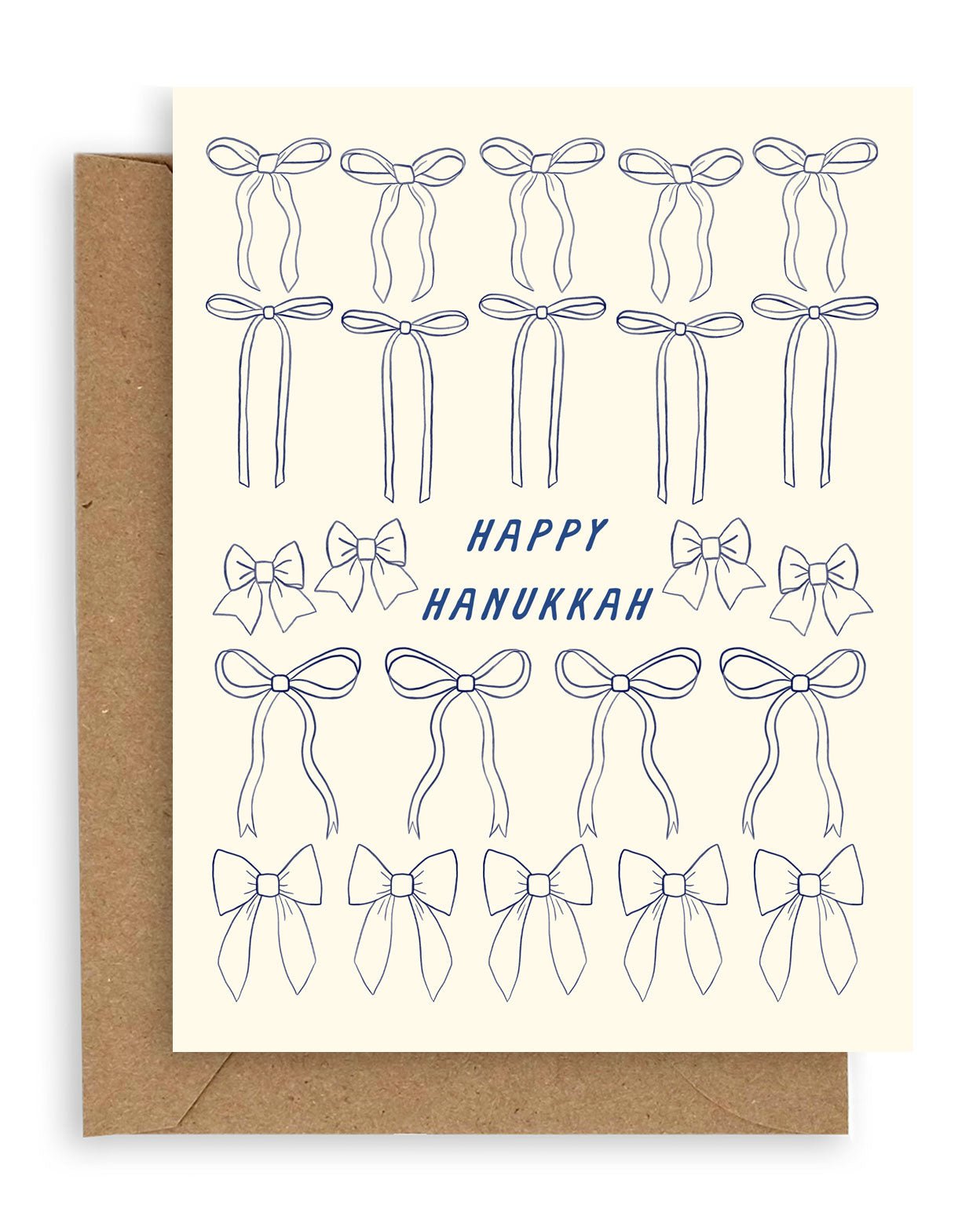 Indigo Bows Hanukkah Card