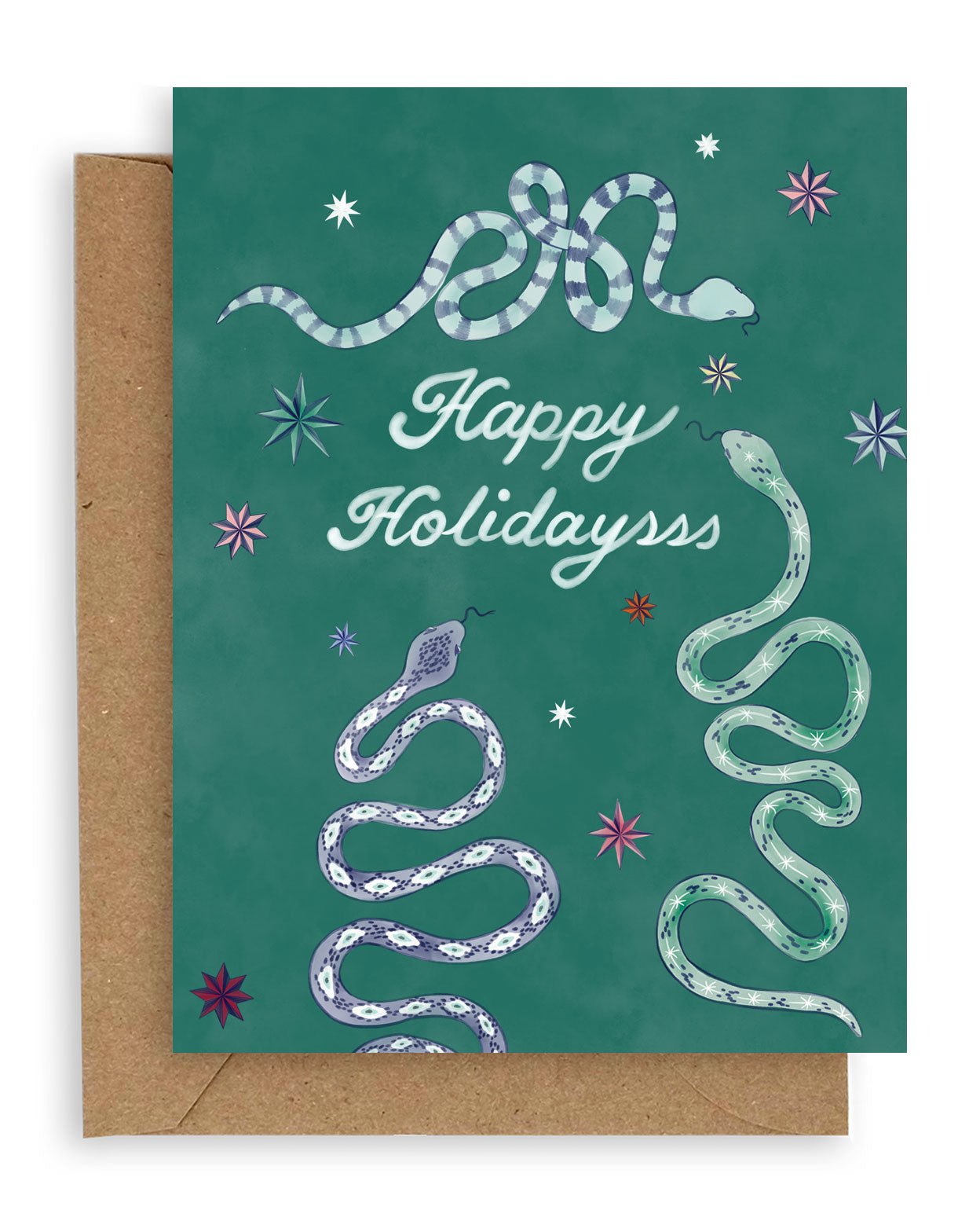 Snakes Happy Holidays Card