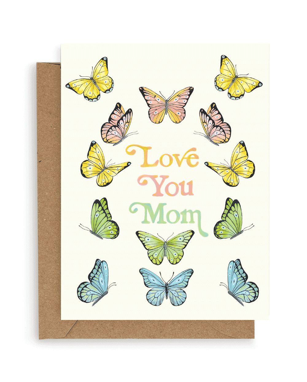 Butterflies Love You Mom Card