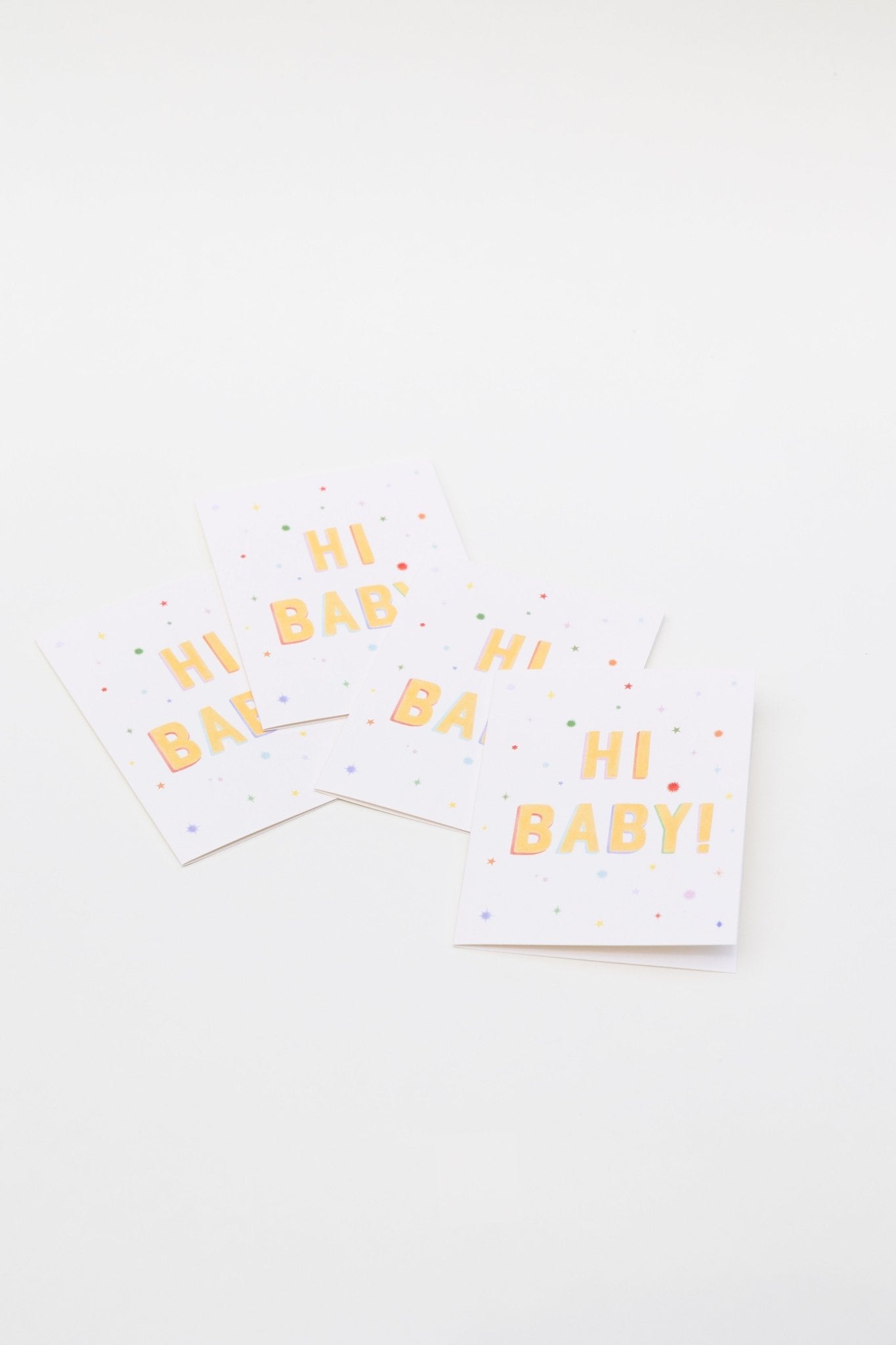 Rainbow Stars Baby Card