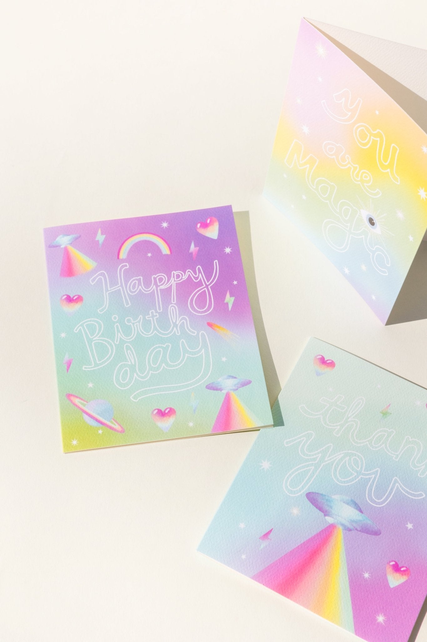 Neon Icons Thank You Card