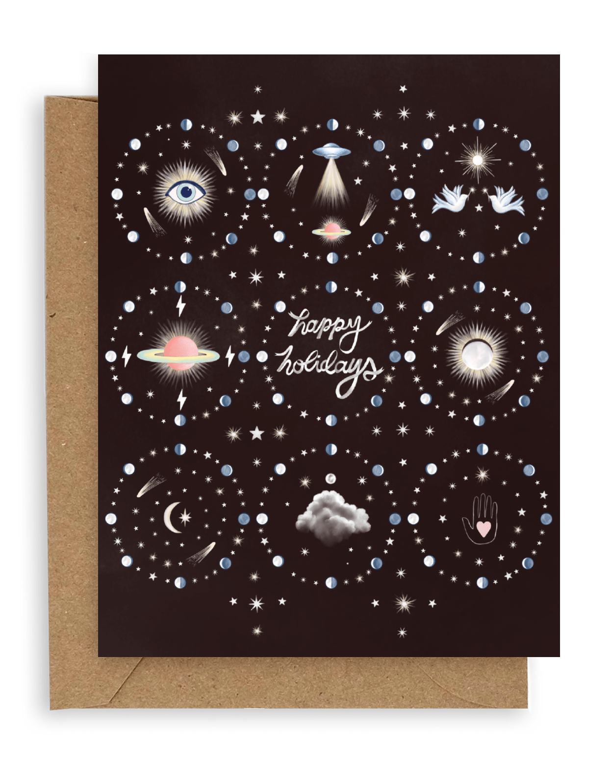 Mandala Galaxy Happy Holidays Card