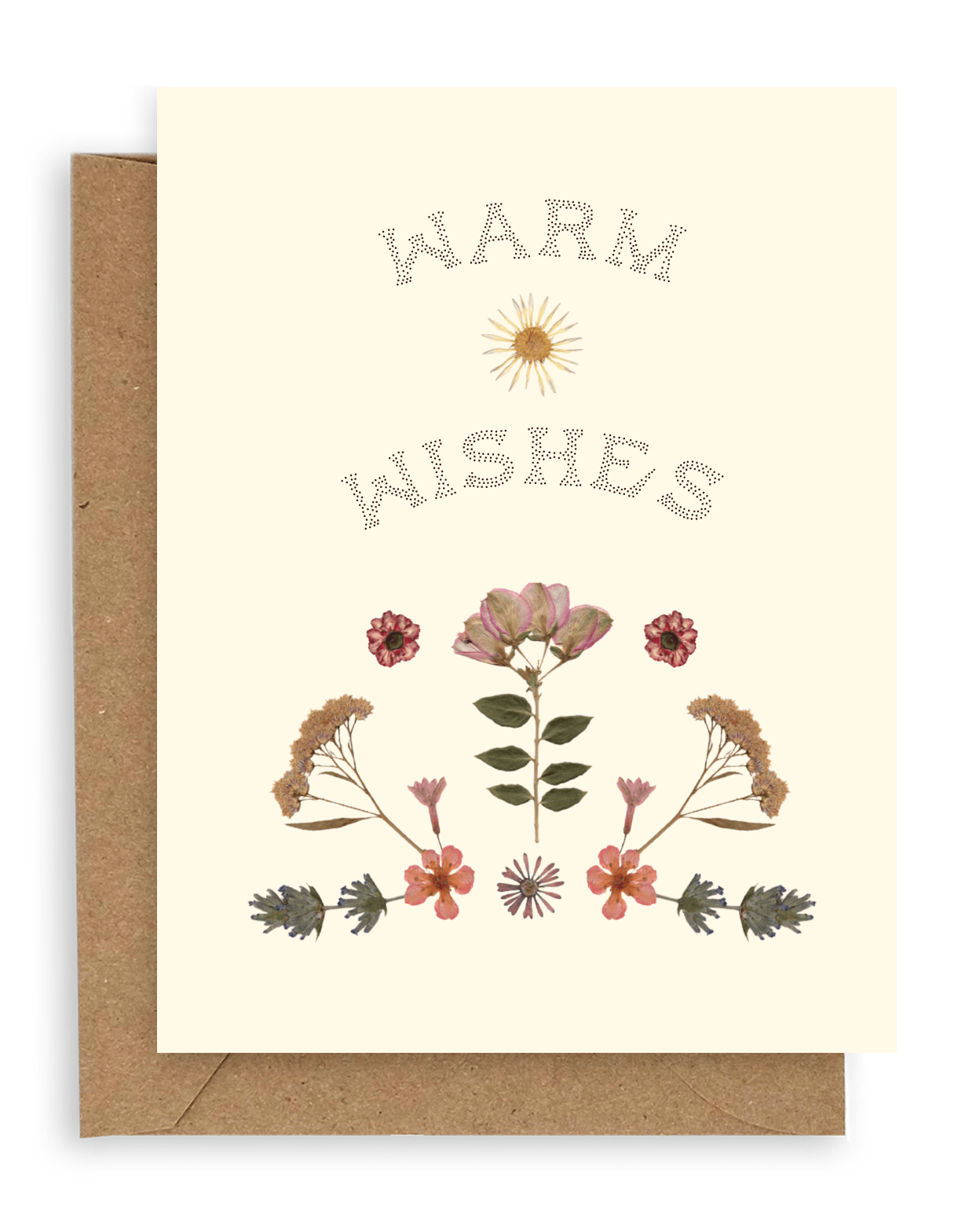 Pressed Flowers Warm Wishes Card