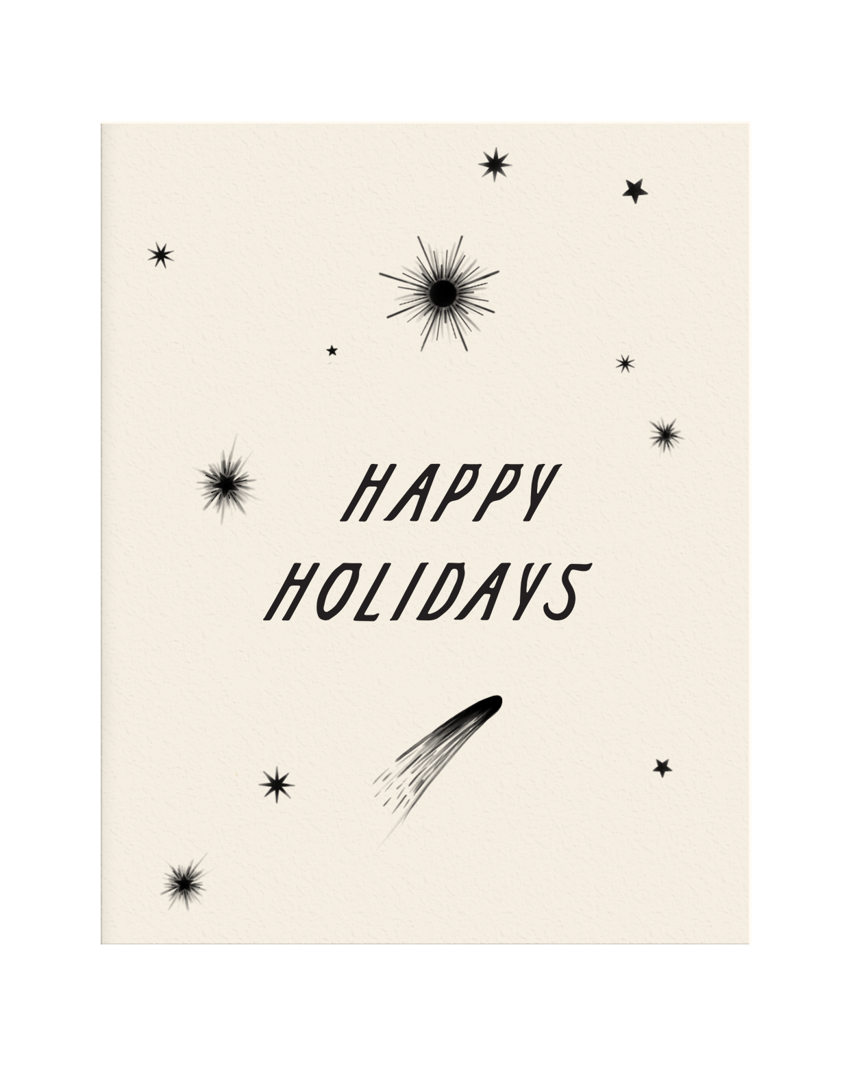 Same card shown without envelope.