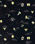 Adelfi Horoscope Gift Wrap in "night" on a black background