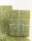 Olive Bows Gift Wrap