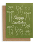 Olive Bows Birthday Card