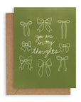 Olive Bow Sympathy Card