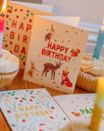 Confetti Fauna Birthday Card
