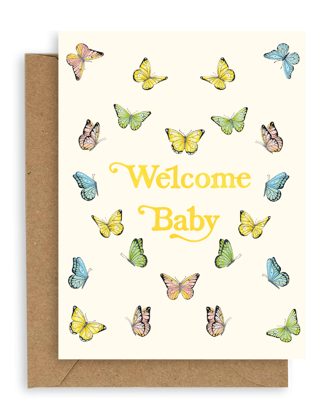 Butterflies Baby Card