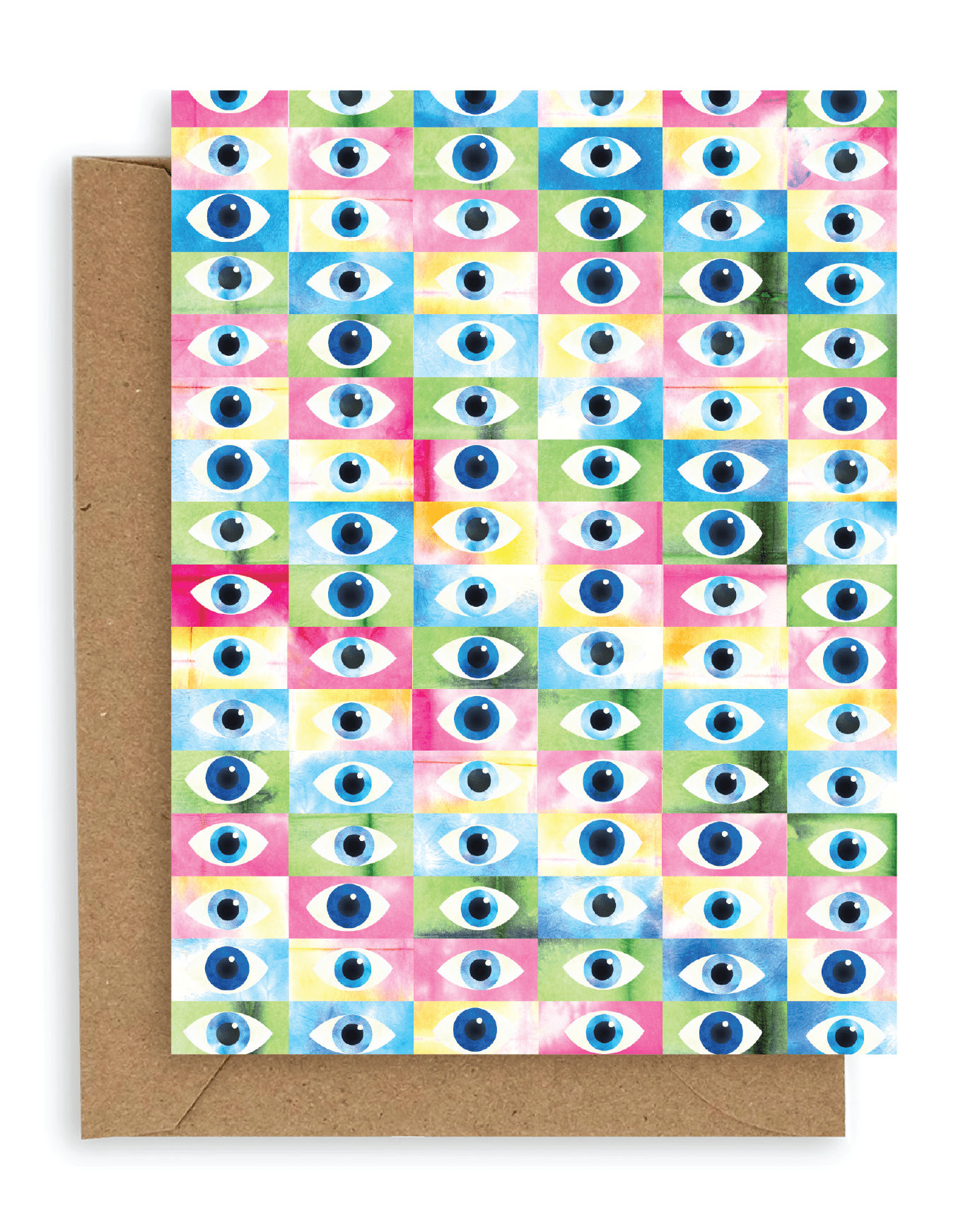 Tie Dye Eyes Blank Card