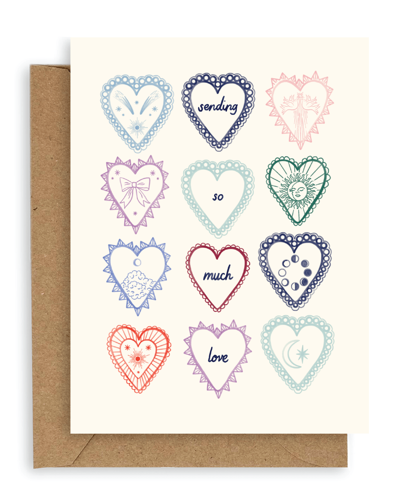 Heart Charms Sending Love Card